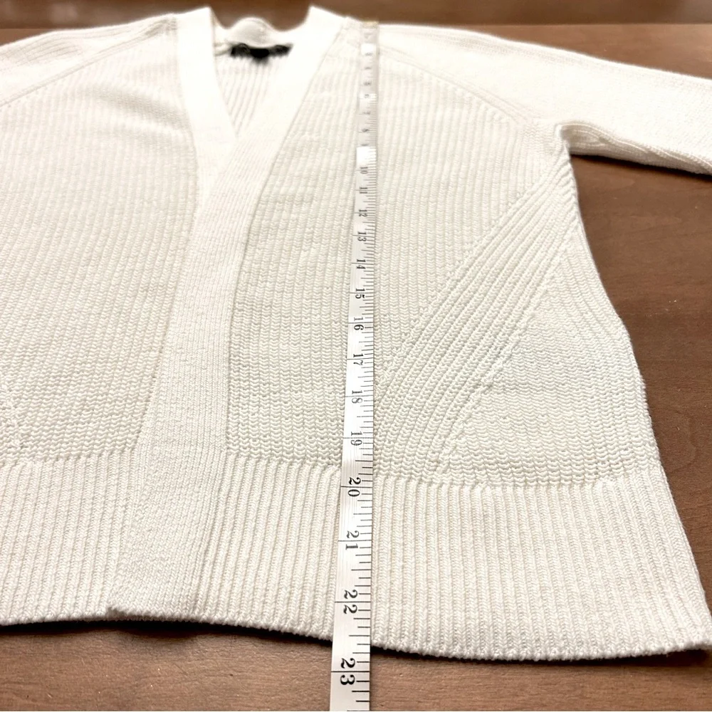 Banana Republic Organic Cotton Open Front Cardigan Cream - Picture 8 of 10
